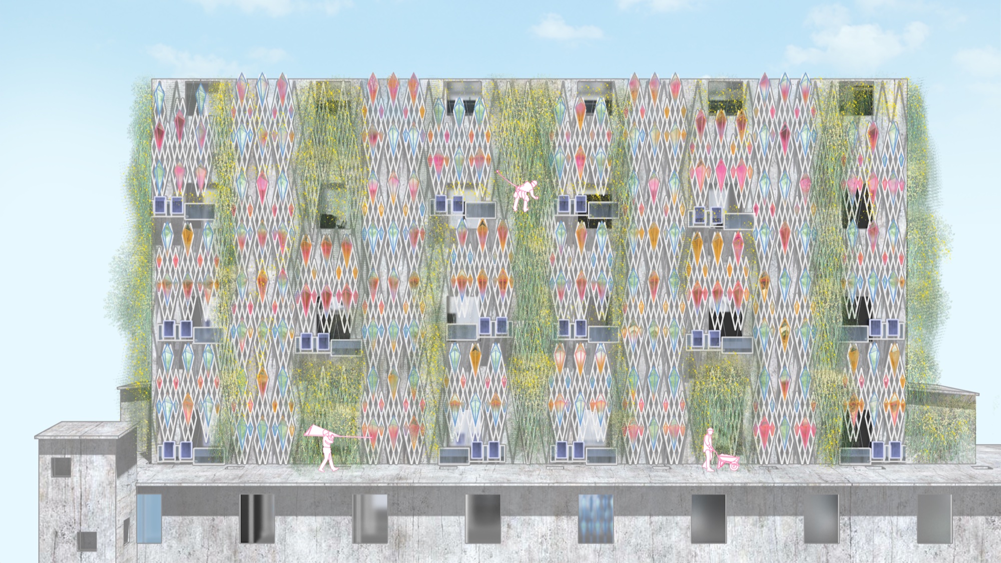 Facade elevation — Red Hook Grain Terminal